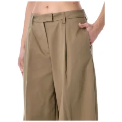 TheLatest Bukser*Deva Gabardina Trousers Brun