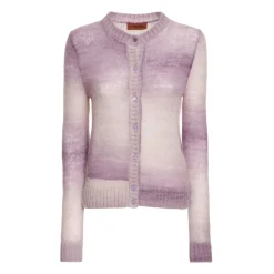 Missoni Striktrøjer & Sweatere*Dégradé Uldblanding Cardigan Lilla