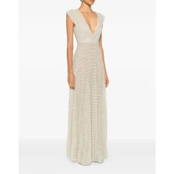 Forte Forte Kjoler*Diamond Plisseret Jersey Kjole Beige