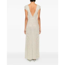 Forte Forte Kjoler*Diamond Plisseret Jersey Kjole Beige