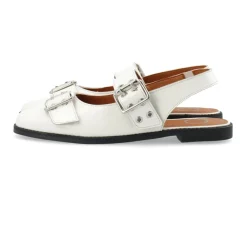 Cashott Ballerina Sko*DIANA Mary Jane Patent Ballerinas Off White Hvid