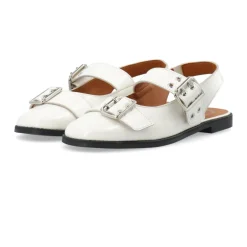 Cashott Ballerina Sko*DIANA Mary Jane Patent Ballerinas Off White Hvid