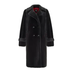 Cesare Gaspari Frakker*Dobbeltknappet Fuskepelsfrakke Miriam Grå