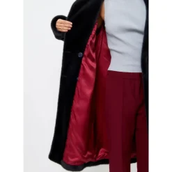 Cesare Gaspari Frakker*Dobbeltknappet Fuskepelsfrakke Miriam Grå