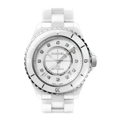 Chanel Ure*Donna - H5704 - J12 Quartz 33 Mm - Hvid urskive + Diamanter Grå