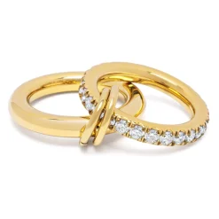 Nialaya Smykker*Double Band Ring in Gold Gul