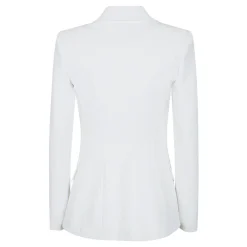 Elisabetta Franchi Jakker*Double-Layer Stretch Crepe Jakke Hvid