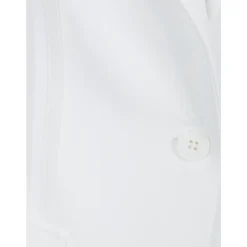 Elisabetta Franchi Jakker*Double-Layer Stretch Crepe Jakke Hvid