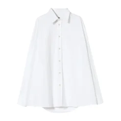 PLAN C Bluser & Skjorter*Draperet Skjorte Hvid