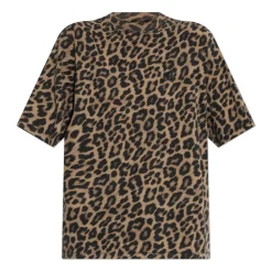 Anine Bing T-Shirts*Dyr Effekt T-shirt Brun