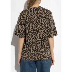 Anine Bing T-Shirts*Dyr Effekt T-shirt Brun