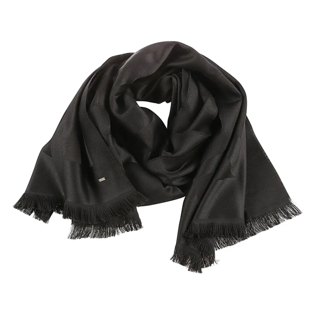 Saint Laurent Tørklæder*Echarpe YSL Random B Scarf Sort
