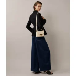 Mulberry Håndtasker*Eggshell Top Handle Lædertaske Hvid