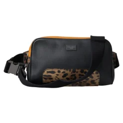Dolce & Gabbana Bæltetasker*Eksotisk Leopard Læder Bæltetaske Sort