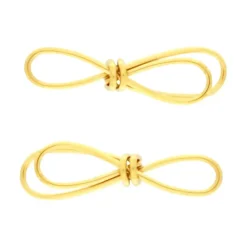 Dansk Copenhagen Smykker*Elegant Bueøreringe Gul