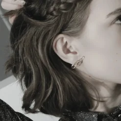 Dansk Copenhagen Smykker*Elegant Bueøreringe Gul