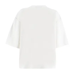 Fabiana Filippi T-Shirts*Elegant Diamantbroderet T-shirt Hvid