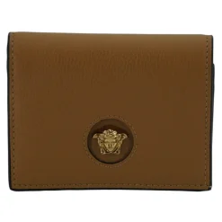 Versace Punge & Kortholder*Elegant Kompakt Læderpung i Brun