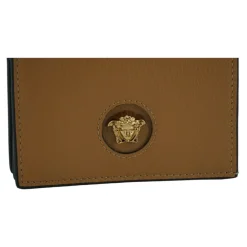 Versace Punge & Kortholder*Elegant Kompakt Læderpung i Brun