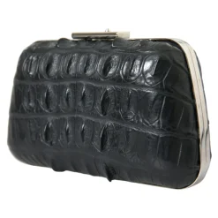 Balenciaga Clutch*Elegant krokodilleskind aften clutch Sort