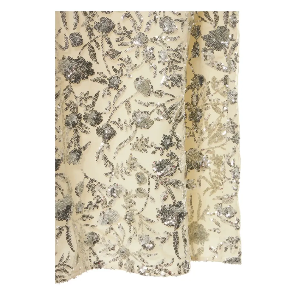 Self Portrait Kjoler*Elegant Lang Kjole med Pufærmer Hvid