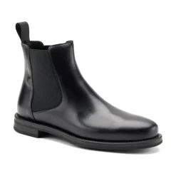 Frau Chelsea Boots*Elegant Læder Chelsea Støvle Sort