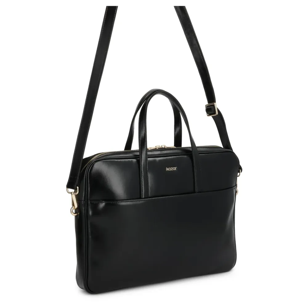 Kazar Laptop Tasker*Elegant læder computertaske Sort