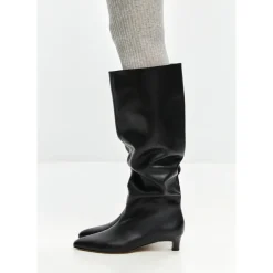 Cesare Gaspari Støvler*Elegant Læder Støvle til Knæet Sort