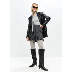 Cesare Gaspari Støvler*Elegant Læder Støvle til Knæet Sort