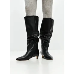 Cesare Gaspari Støvler*Elegant Læder Støvle til Knæet Sort