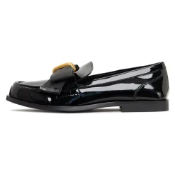 Cesare Gaspari Loafers*Elegant loafers med guld sløjfe Dorothy - Patent Sort