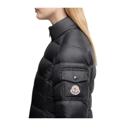 Moncler Jakker*Elegant Mellemlang Dunjakke Sort
