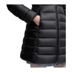 Moncler Jakker*Elegant Mellemlang Dunjakke Sort