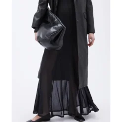 Remain Birger Christensen Kjoler*Elegant Mesh Maxi Kjole Sort