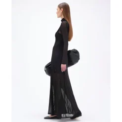 Remain Birger Christensen Kjoler*Elegant Mesh Maxi Kjole Sort