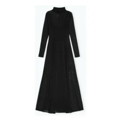 Remain Birger Christensen Kjoler*Elegant Mesh Maxi Kjole Sort