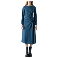 Weekend Max Mara Kjoler*Elegant Midi Kjole med Bådhals Blå