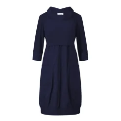 Joseph Ribkoff Kjoler*Elegant Midi Kjole med Lommer Blå