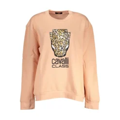 Cavalli Class Sweatshirts*Elegant Fleece Sweatshirt Pink