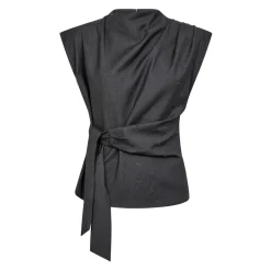 Co'Couture Bluser & Skjorter*Elegant Pleat Top i Mid Grey Grå