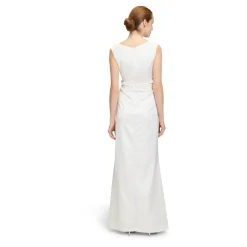 vera mont Kjoler*Elegant Rynket Aftenkjole Hvid