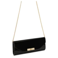 Kazar Clutch*Elegant patent læder clutch taske Sort
