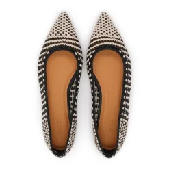 Kazar Ballerina Sko*Elegante Flettede Læderpumps Beige