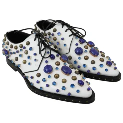 Dolce & Gabbana Snøresko*Elegante e ldersko med krystaller Hvid