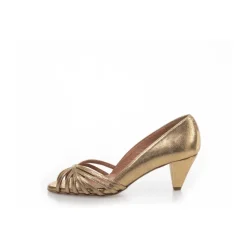 Copenhagen Shoes Pumps|Stiletter*Elegante Læder Pumps med Tynde Remme Gul