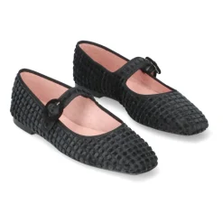 Pretty Ballerinas Ballerina Sko*Elegante Mercedita de Terciopelo Brocado Sort