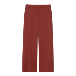 Marina Rinaldi Bukser*Elegante Whisky Gabardine Bukser Brun