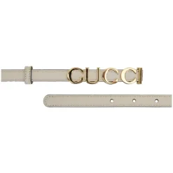 Gucci Bælter*Embellished Buckle Belt Hvid