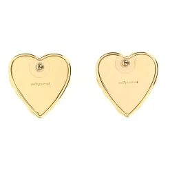 Self Portrait Smykker*Embellished Heart Earrings Gul