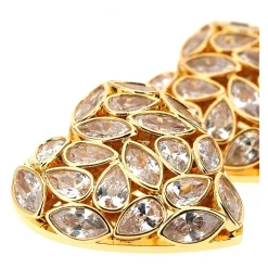 Self Portrait Smykker*Embellished Heart Earrings Gul